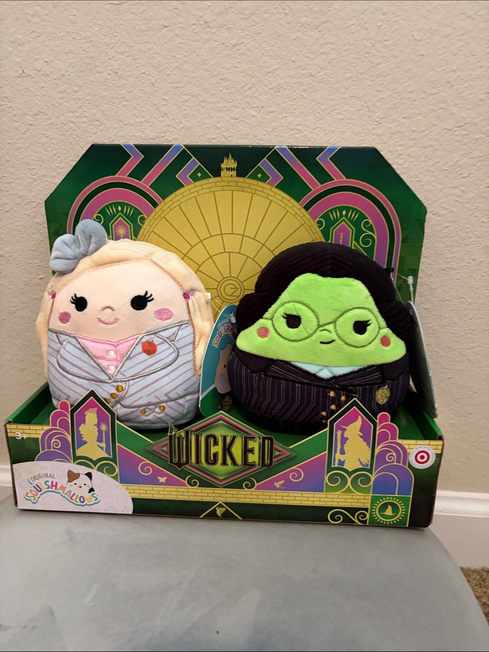 Squishmallows Wicked Musical Duo Plush - Green & Cream